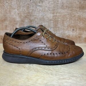 Cole Haan 2.Zerogrand OS British Tan Wingtip Oxford Shoes C31535 Men Size 10.5 M